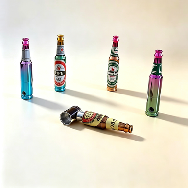 Novelty Storage Tubes Creative Miniature Wine‑Bottle Aluminum Storage Tube