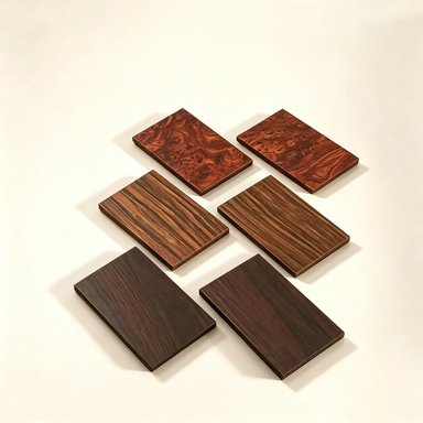 Slide-Case Storage Vintage Wood‑Grain Sliding Mini Box