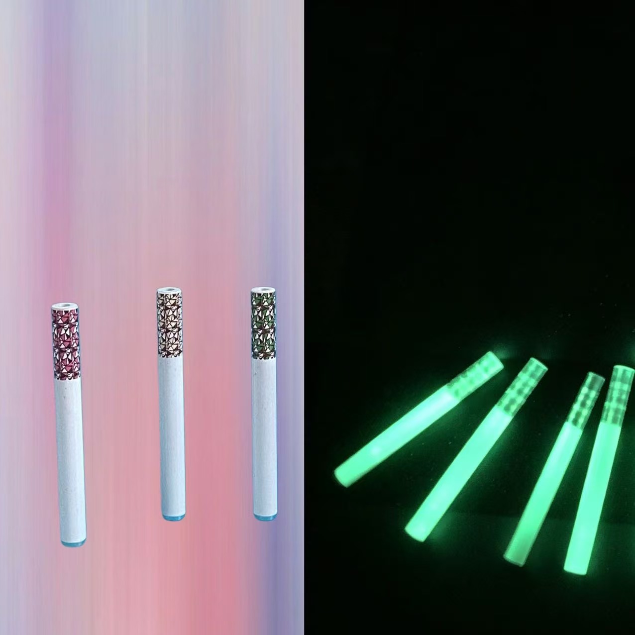 Glow-in-the-Dark Fidgets Floral Crystal Glow‑in‑the‑Dark Stick