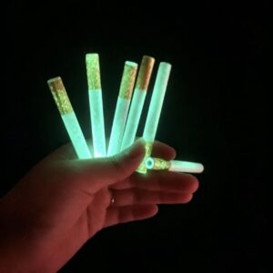 Glow-in-the-Dark Fidgets Gold‑Foil Cigarette‑Style Aluminum Glow‑in‑the‑Dark Stick